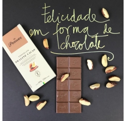 Barra 100 g Leite com Praline de Castanha do Pará