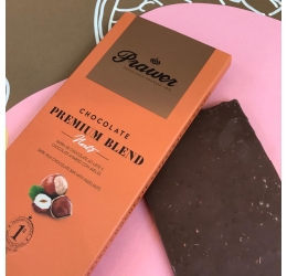 Barra 100 g Premium Blend Dark e Leite com avelãs 